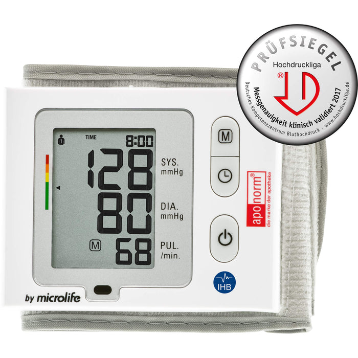 Aponorm Handgelenk Blutdruckmessgerät Mobil Slim, 1 pcs. Blood pressure monitor