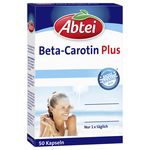Abtei Beta-Carotin plus hautaktive B-Vitamine Kapseln, 50 St. Kapseln
