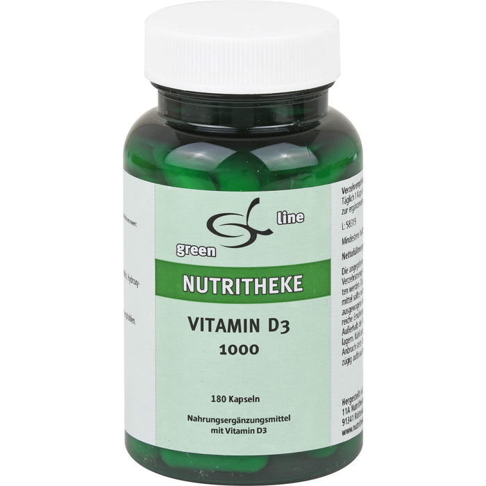 Green Line Nutritheke Vitamin D3 1.000 I.E. Kapseln, 180 St. Kapseln
