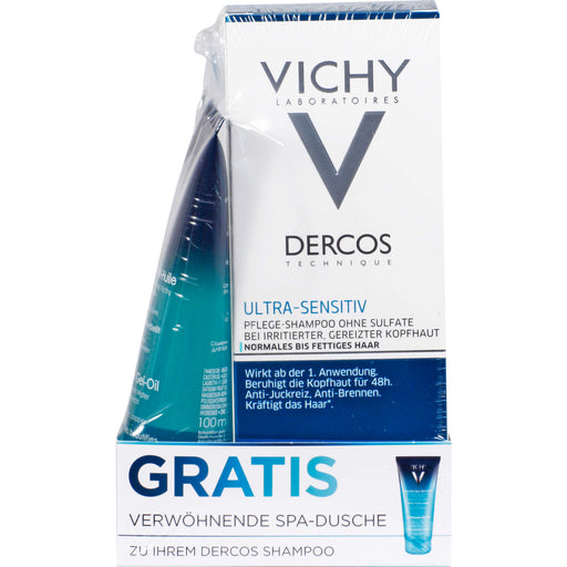 DERCOS Ultra-Sensitiv sanftes Pflege-Shampoo für normale bis fettige Kopfhaut, 200 ml Shampoo