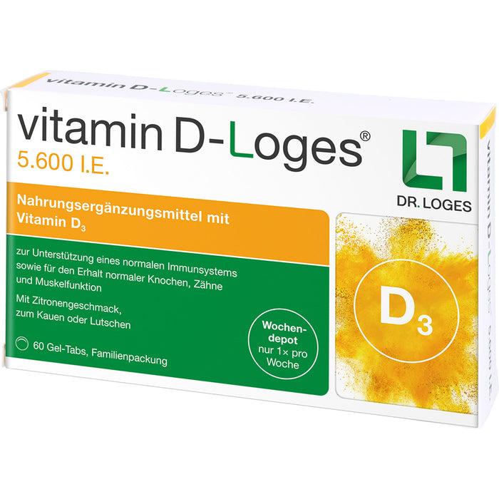 Vitamin D-Loges 5.600 I.E. Gel-Tabs, 60 pcs. Tablets