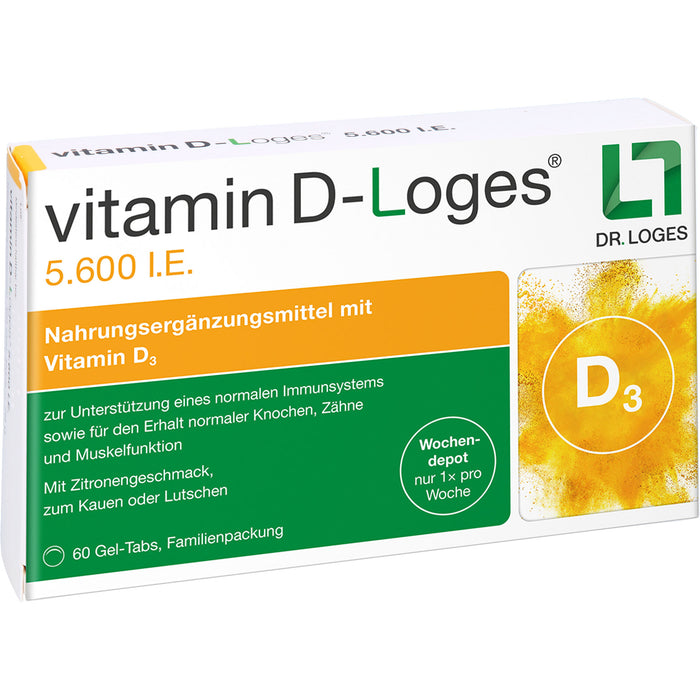 Vitamin D-Loges 5.600 I.E. Gel-Tabs, 60 pcs. Tablets