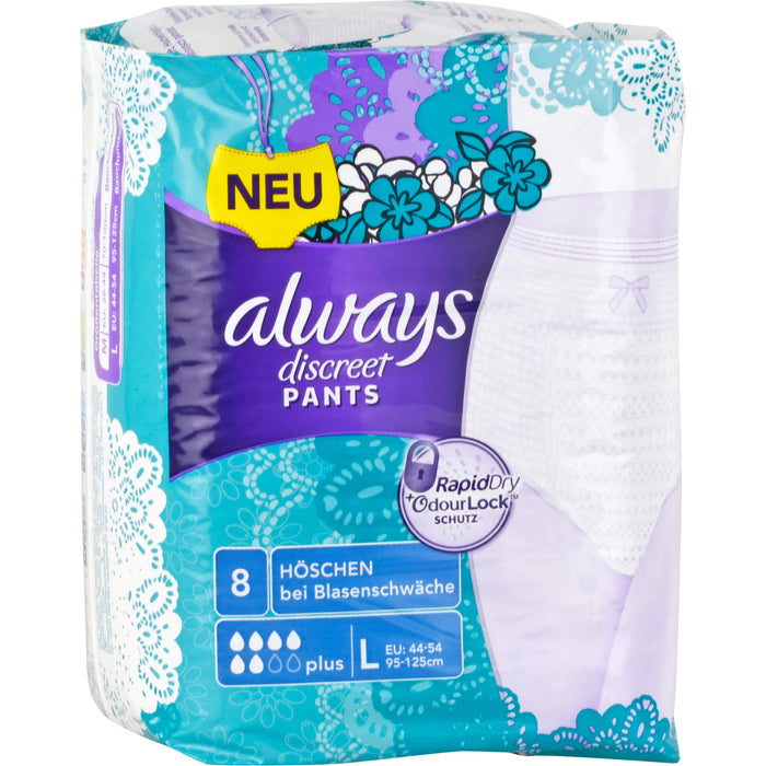 always Discreet Inkontinenz Pants Plus L, 8 pc Paquet