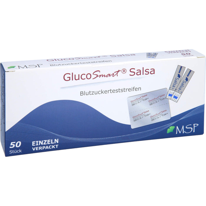GlucoSmart Salsa Blutzuckerteststreifen einzeln, 50 pcs. Test strips