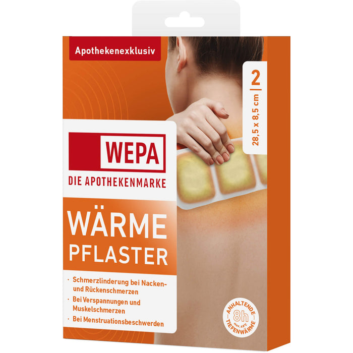 Wärmepflaster Nacken/Rücken 28,5x8,5cm WEPA, 2 pcs. Compresses