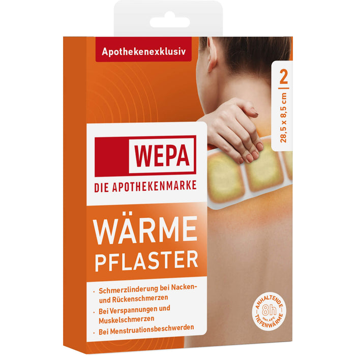 Wärmepflaster Nacken/Rücken 28,5x8,5cm WEPA, 2 pcs. Compresses