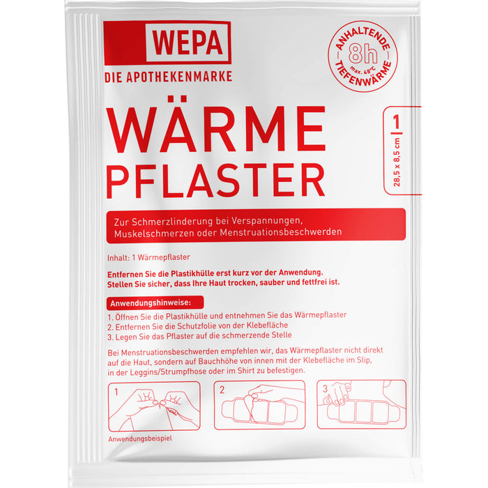 Wärmepflaster Nacken/Rücken 28,5x8,5cm WEPA, 2 pcs. Compresses