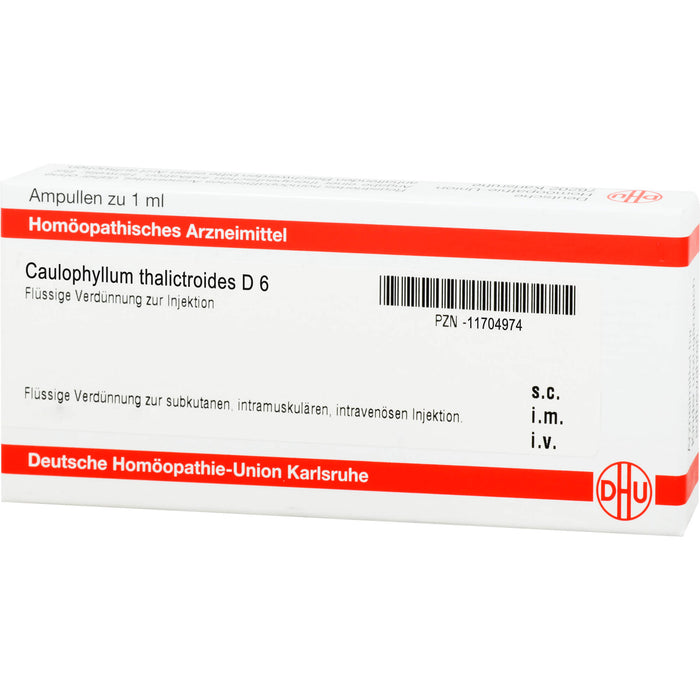 Caulophyllum thalictroides D6 DHU Ampullen, 8 pc Ampoules