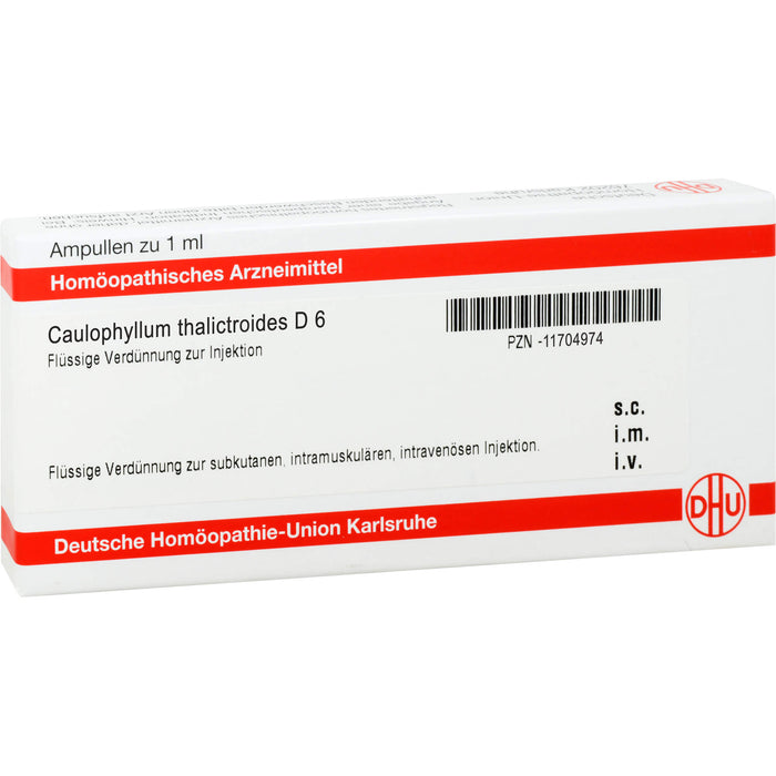 Caulophyllum thalictroides D6 DHU Ampullen, 8 pc Ampoules
