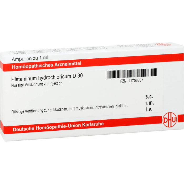 Histaminum hydrochloricum D30 DHU Ampullen, 8 pcs. Ampoules