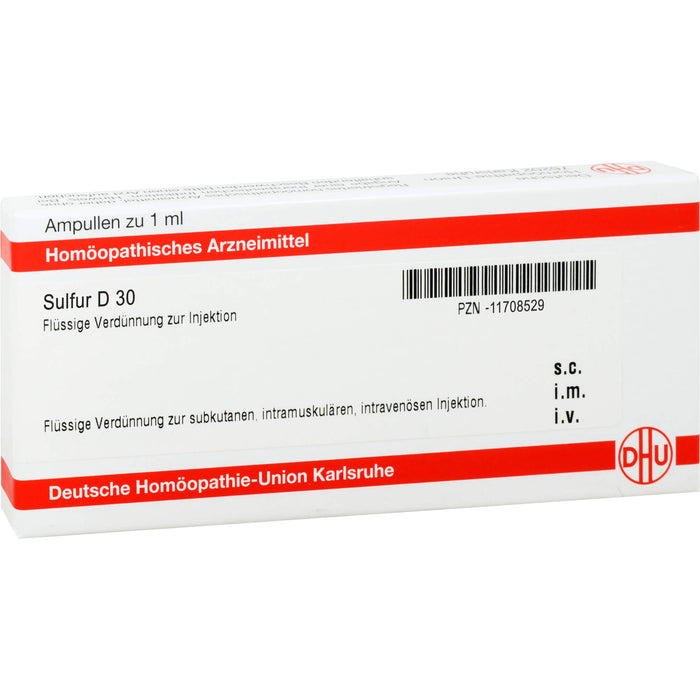 DHU Sulfur D30 Ampullen, 8 pc Ampoules