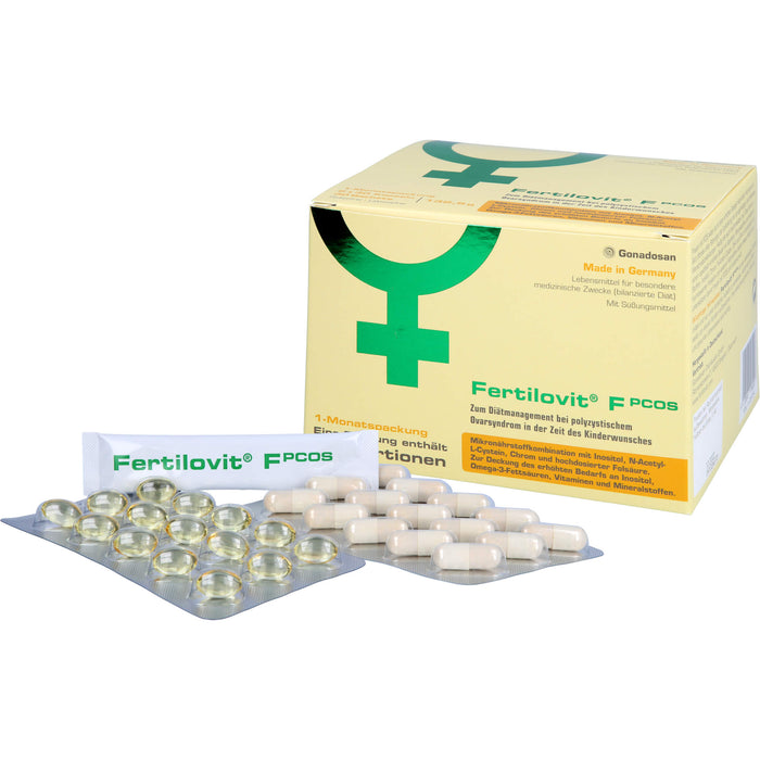Fertilovit F PCOS 60 Kapseln + 30 Pulver-Sticks, 30 pc Paquet