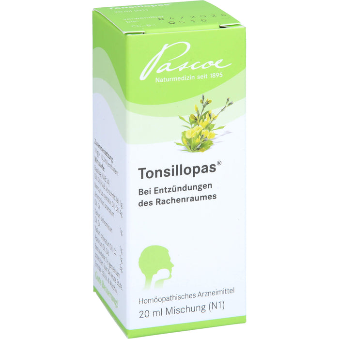 Tonsillopas Mischung bei Entzündungen des Rachenraumes, 20 ml Solution