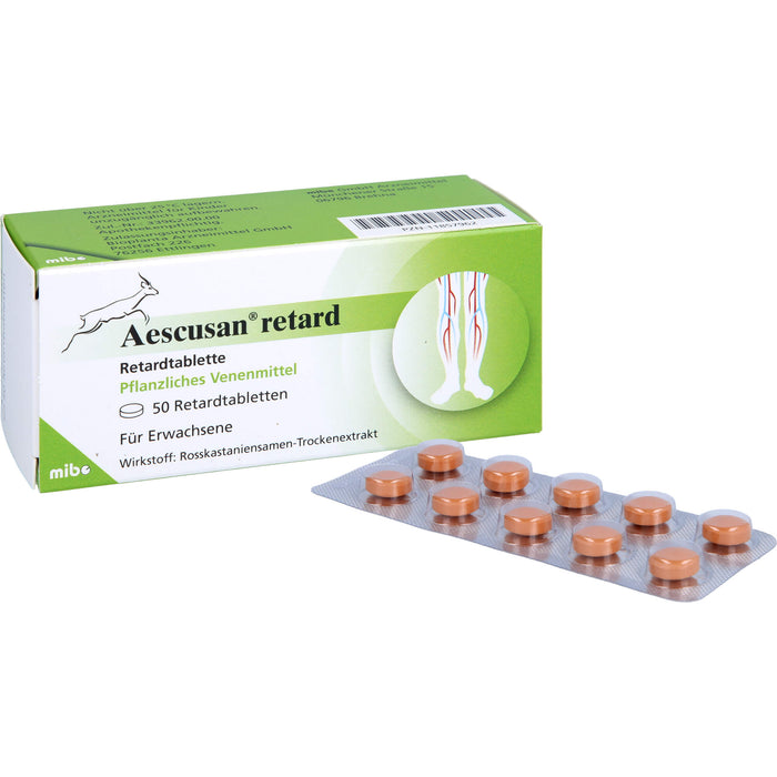 Aescusan Retardtabletten Venenmittel, 50 pc Tablettes