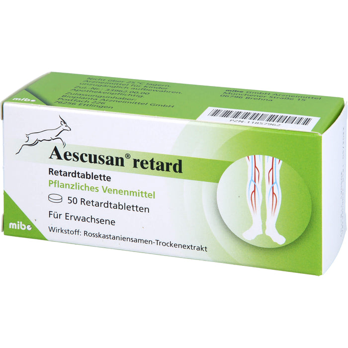 Aescusan Retardtabletten Venenmittel, 50 pc Tablettes