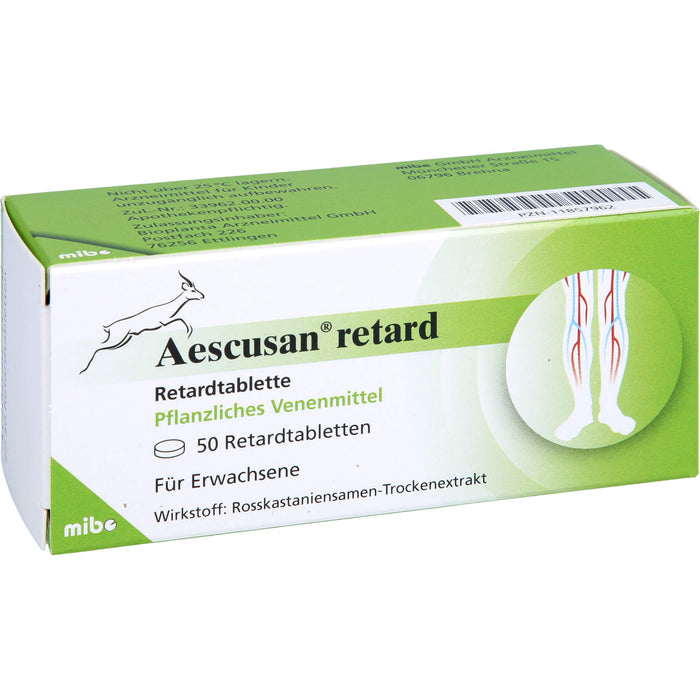 Aescusan Retardtabletten Venenmittel, 50 pc Tablettes