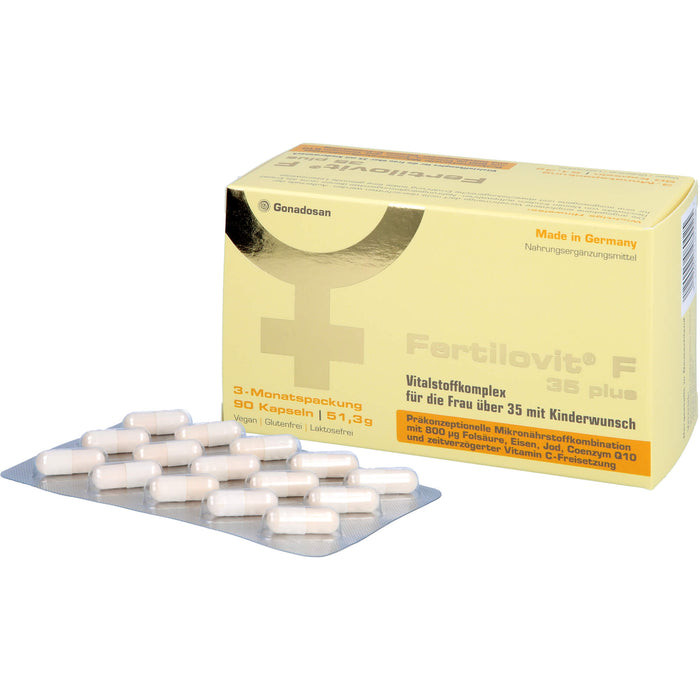 Fertilovit F 35 plus Kapseln für die Frau über 35 mit Kinderwunsch, 90 pc Capsules