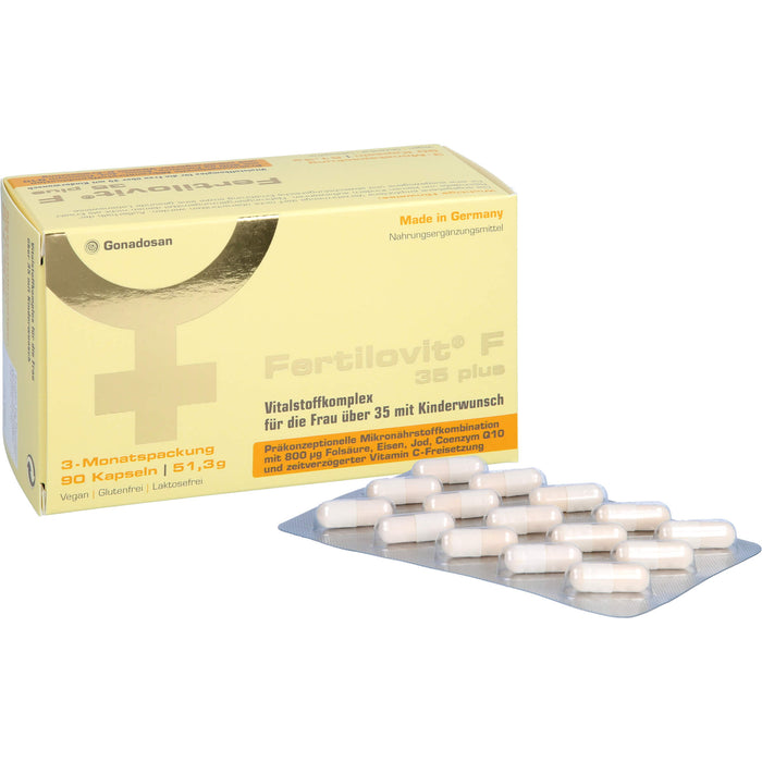 Fertilovit F 35 plus Kapseln für die Frau über 35 mit Kinderwunsch, 90 pc Capsules