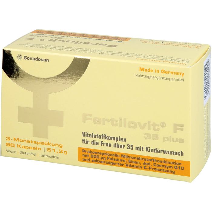 Fertilovit F 35 plus Kapseln für die Frau über 35 mit Kinderwunsch, 90 pc Capsules