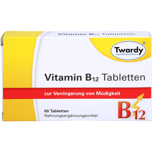 Twardy Vitamin B12 Tabletten zur Verringerung von Müdigkeit, 60 St. Tabletten