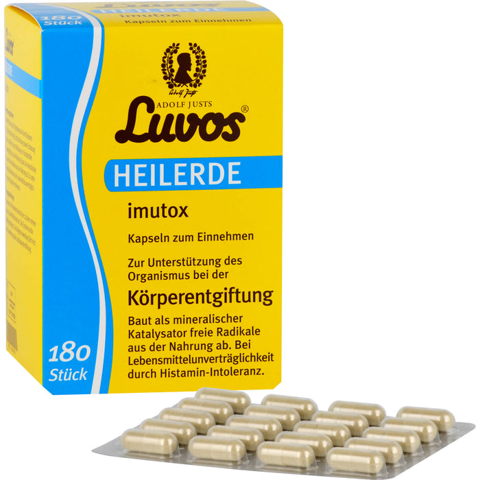 Luvos Heilerde imutox Kapseln bindet Schadstoffe, 180 St. Kapseln