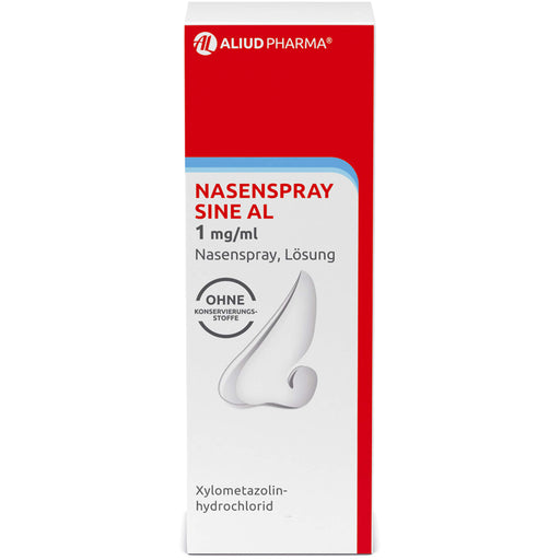 Nasenspray sine AL 1 mg/ml Nasenspray bei Schnupfen, Nasennebenhöhlen-Entzündung und allergischem Schnupfen, 10 ml Lösung