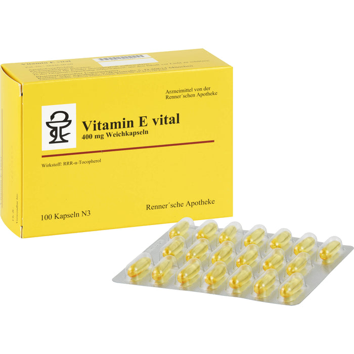 Renner'sche Apotheke Vitamin E vital 400 mg Weichkapseln, 100 pcs. Capsules