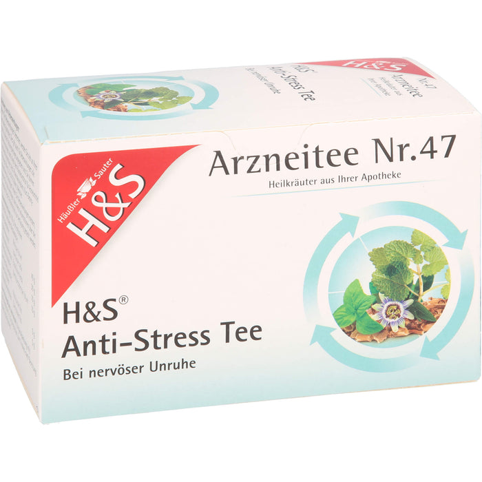 H&S Arzneitee Nr. 47 Anti-Stress Tee bei nervöser Unruhe, 20 pcs. Filter bag