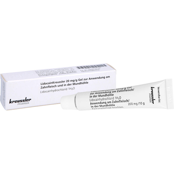 LidocainKreussler 20 mg/g Gel zur Anwendung am Zahnfleisch und in der Mundhöhle, 10 g GEL