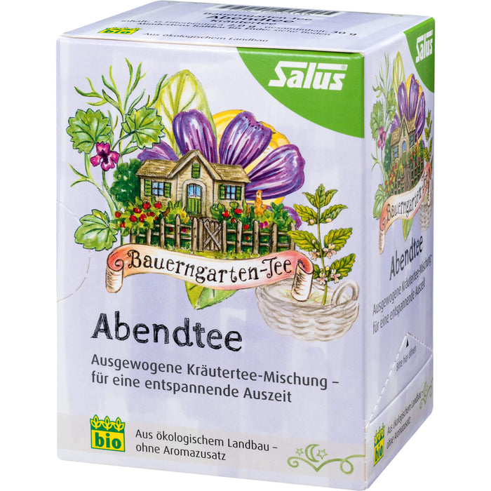 Salus Bauerngarten-Tee Abendtee Kräutertee, 15 pc Sachets