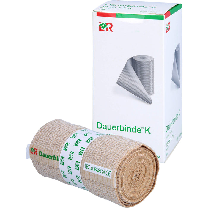 Lohmann & Rauscher Dauerbinde K 12 cm x 7 m Langzug-Binde, 1 pc Bandage
