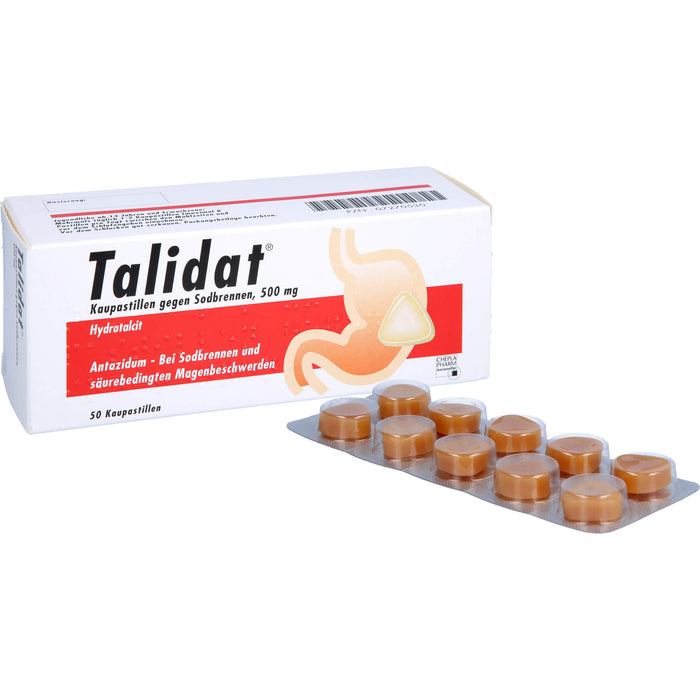 Talidat Kaupastillen gegen Sodbrennen, 50 pcs. Pastilles