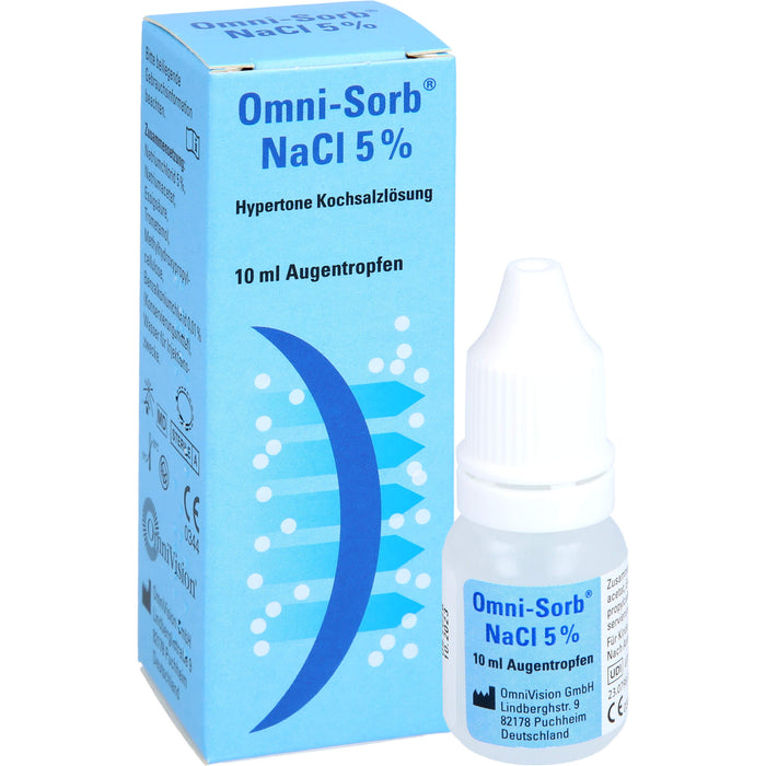 Omni-Sorb Augentropfen zur Entquellung von Hornhautödemen  und zur Wiederherstellung des osmotischen Hornhautgleichgewichts, 10 ml Solution