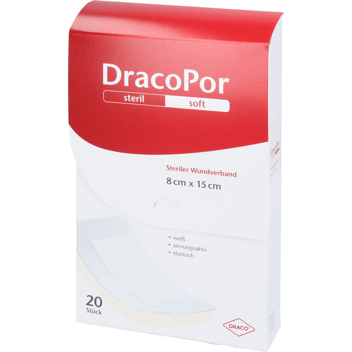 DRACOPOR Wundverband 8x15 cm steril, 20 pc Pansement