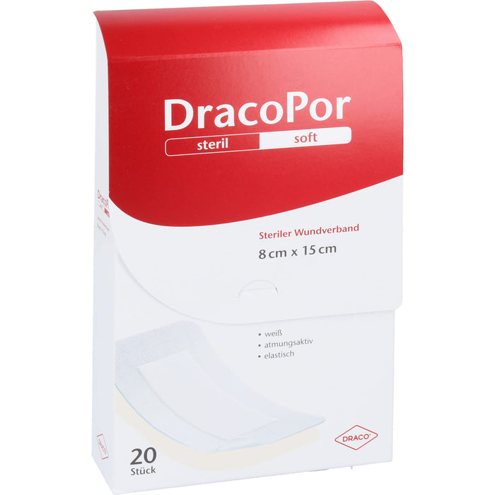 DRACOPOR Wundverband 8x15 cm steril, 20 pc Pansement