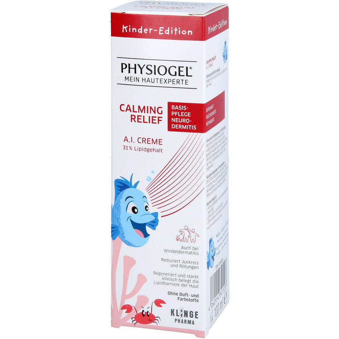 PHYSIOGEL Calming Relief A.I. Creme Kinder-Edition 31 % Lipidgehalt reduziert Juckreiz und Rötungen, 100 ml Crème