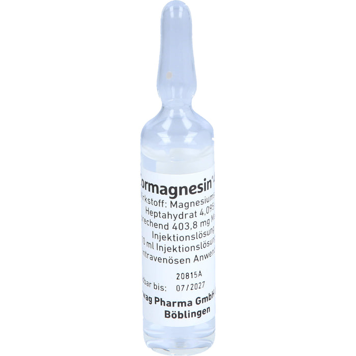 WÖRWAG Cormagnesin 400 Injektionslösung, 10 ml Ampoules