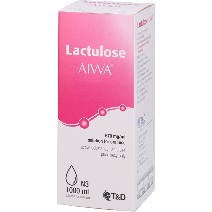 Lactulose AIWA 670 mg / ml Lösung bei Verstopfung, 1000 ml Solution