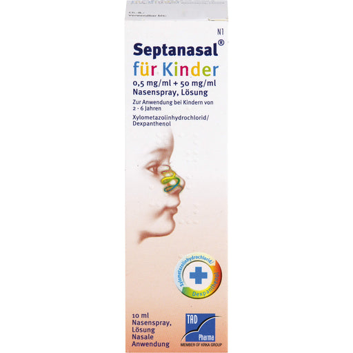 Septanasal  für Kinder 0,5 mg/ml + 50 mg/ml Nasenspray, Lösung, 10 ml Lösung