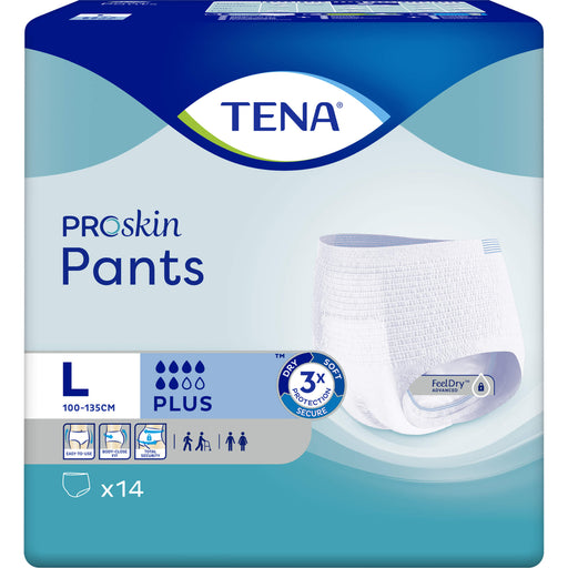 TENA Pants Plus L bei Inkontinenz, 56 St. Windelhosen