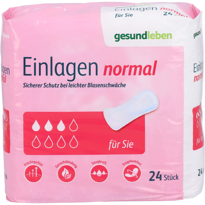 Gesund leben Einlagen normal bei leichter Blasenschwäche, 24 St. Einlagen