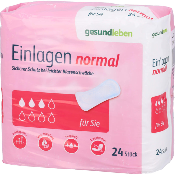 Gesund leben Einlagen normal bei leichter Blasenschwäche, 24 pc Dépôts