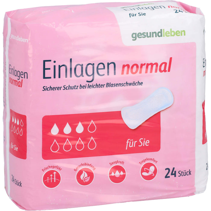 Gesund leben Einlagen normal bei leichter Blasenschwäche, 24 pc Dépôts
