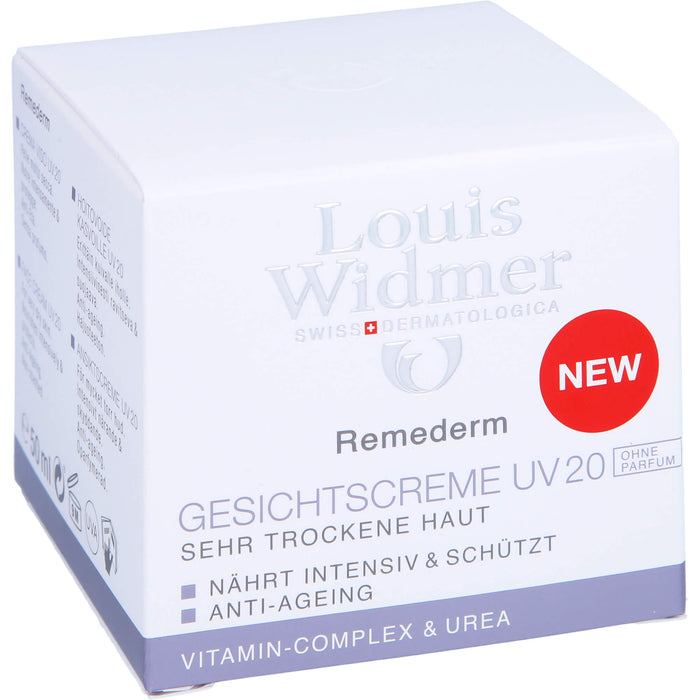 Widmer Remederm Gesichtscreme UV 20 unparf., 50 ml Crème