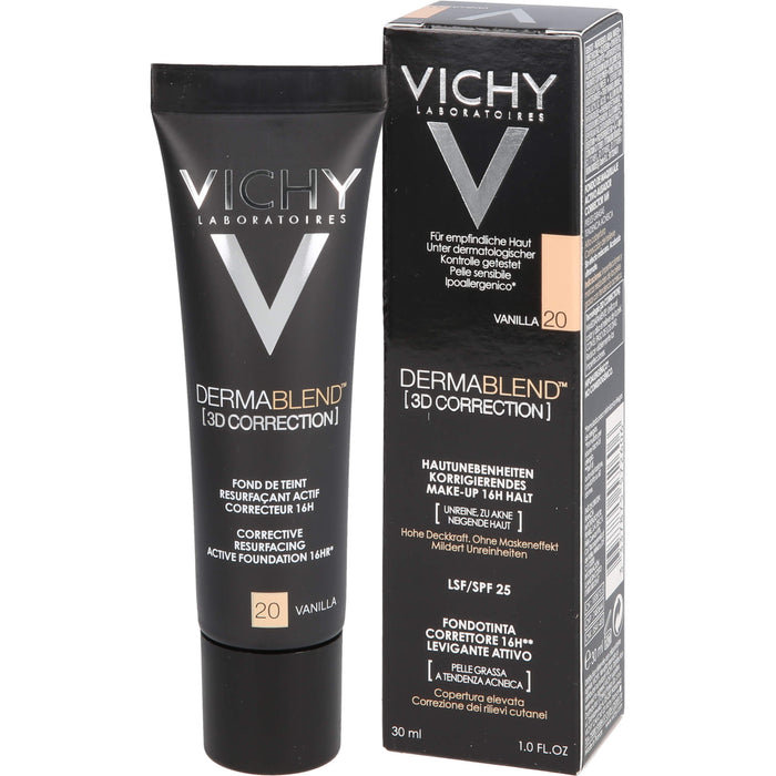 VICHY Dermablend 3D Correction Make-Up Foundation 20 Vanilla, 30 ml Crème