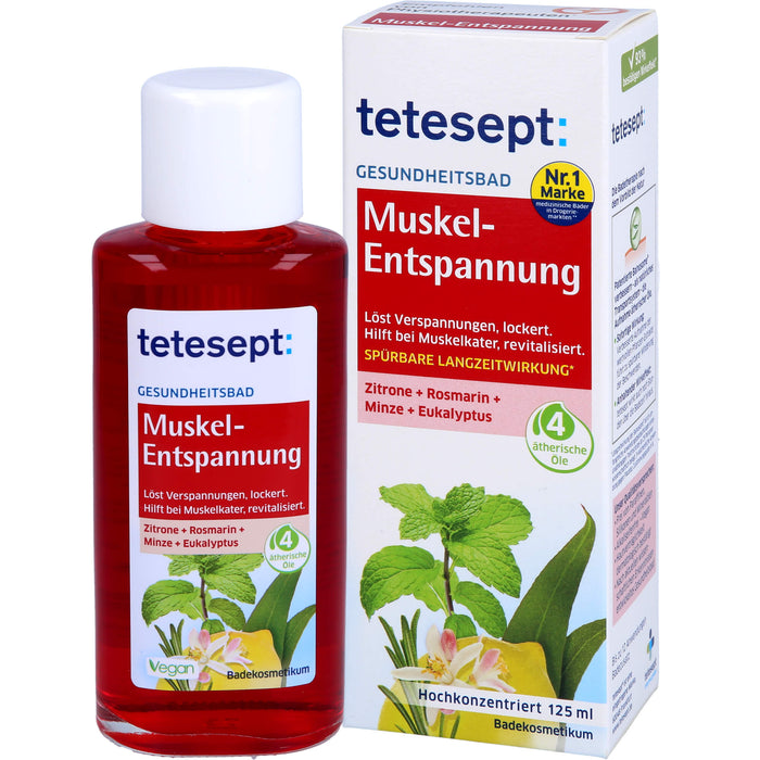 Tetesept Muskel-Entspannung Gesundheitsbad entspannt und revitalisiert, 125 ml Oil
