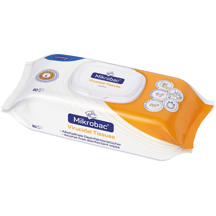 HARTMANN Mikrobac Virucidal Tissues gebrauchsfertige Desinfektionstücher, 80 St. Tücher