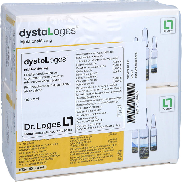 dystoLoges Injektionslösung Ampullen bei nervösen Erkrankungen, 100 pc Ampoules