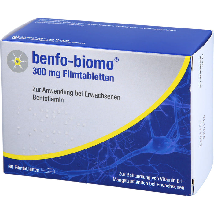 Benfo-biomo 300 mg Filmtabletten bei Vitamin B1-Mangelzuständen, 60 pc Tablettes
