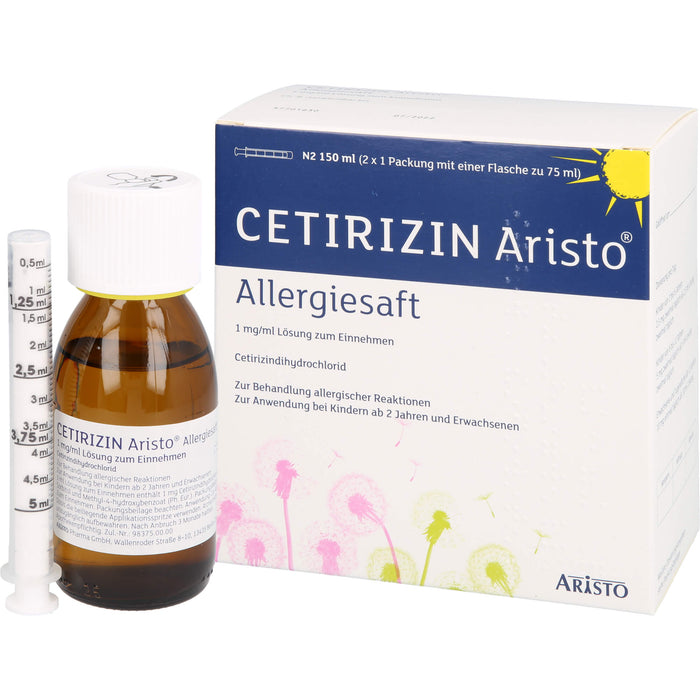 Cetirizin Aristo® Allergiesaft 1 mg/ml Lösung zum Einnehmen, 150 ml LSE